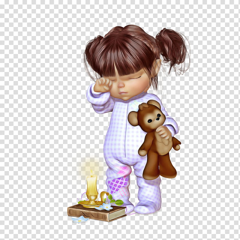 toy cartoon figurine child brown hair, Doll, Toddler, Play, Animation, Animal Figure transparent background PNG clipart