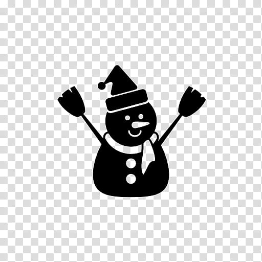 Santa Claus, Snowman, Christmas Day, Scarf, Logo, Bonnet, Silhouette, Cartoon transparent background PNG clipart