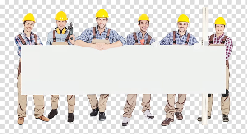 personal protective equipment headgear team construction worker job, Watercolor, Paint, Wet Ink transparent background PNG clipart