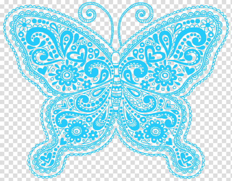 Summer Lovin JanClark, blue ornate butterfly illustration transparent background PNG clipart