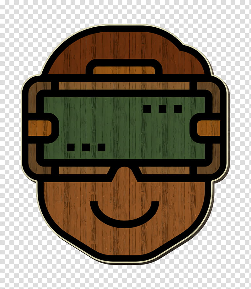 Vr glasses icon Ar glasses icon Virtual Reality icon, Facial Expression, Smile, Brown, Cartoon, Emoticon, Line, Logo transparent background PNG clipart