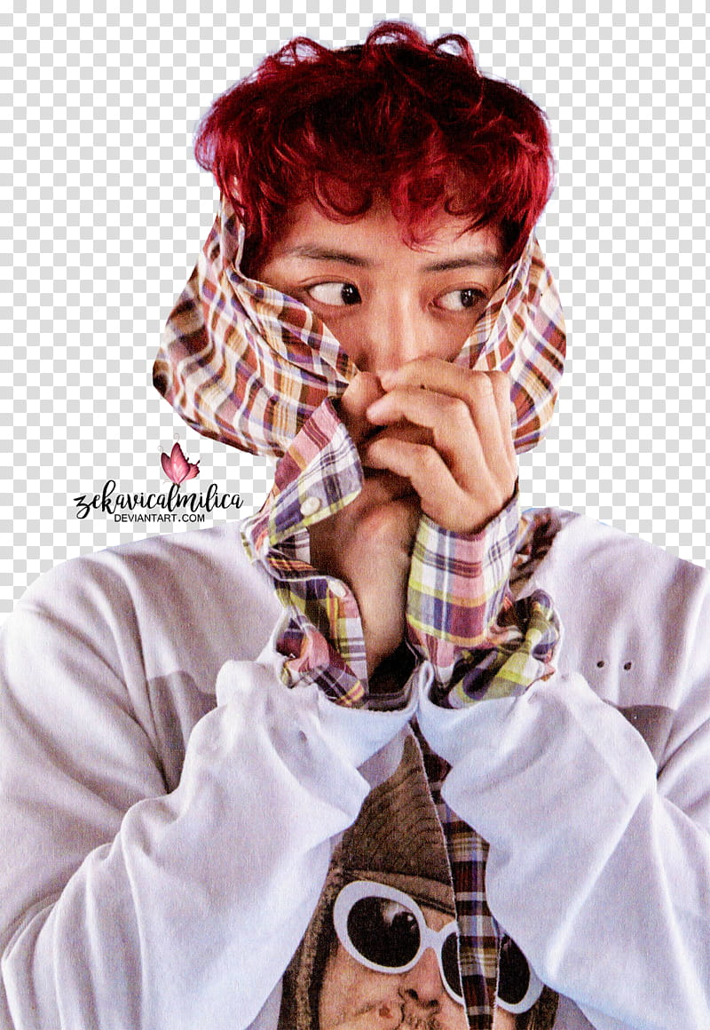 EXO Chanyeol Lucky One, man wearing white long-sleeved shirt transparent background PNG clipart