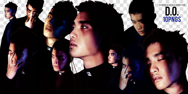 EXO D O Monster, men's black tops transparent background PNG clipart