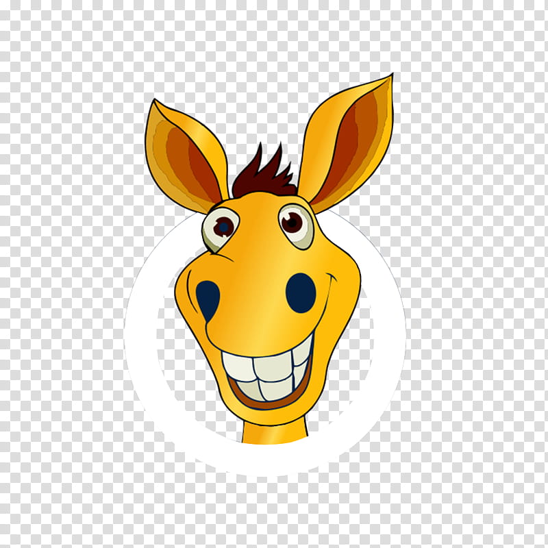 Giraffe, Donkey, Mule, Horse, Yellow, Giraffidae, Cartoon, Nose transparent background PNG clipart