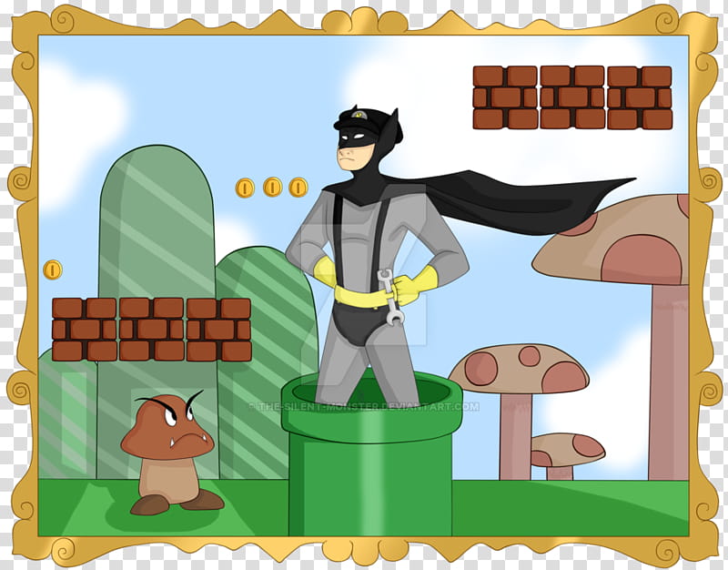 Batman The Heroic Plumber! transparent background PNG clipart