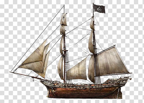 Pirates, brown galleon ship illustration transparent background PNG clipart
