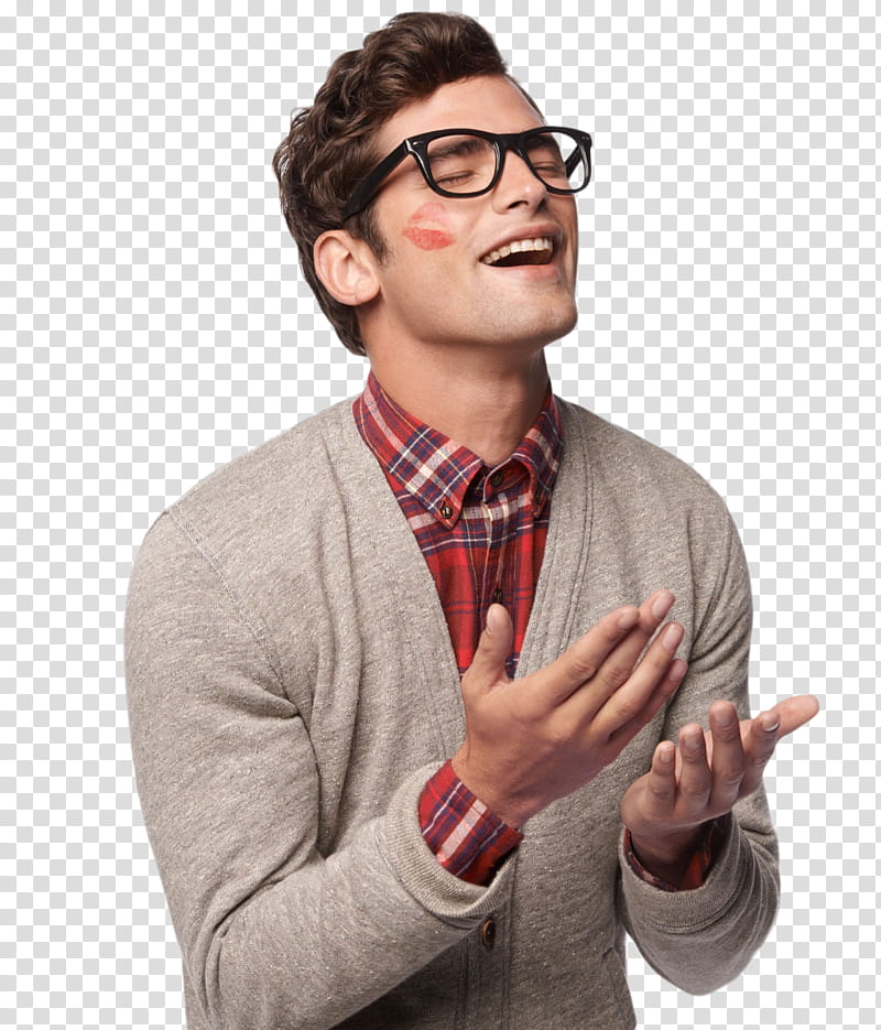 Sean O Pry, man wearing gray cardigan transparent background PNG clipart
