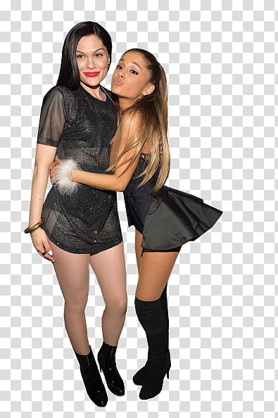 Ariana y Jessie J    transparent background PNG clipart
