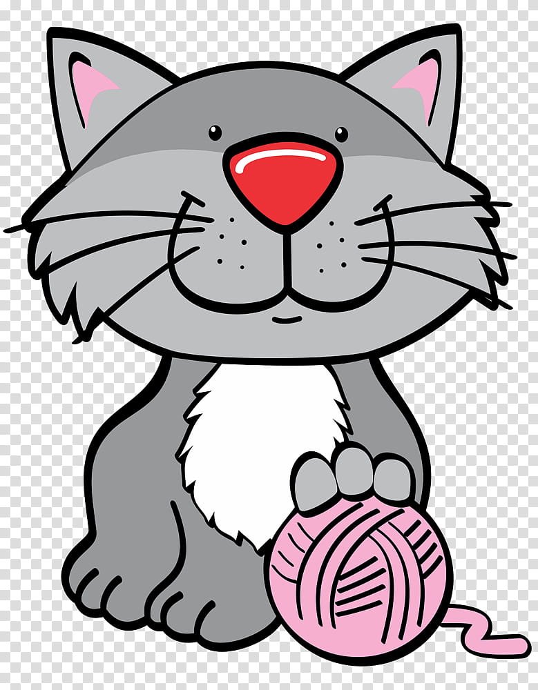 cartoon cat nose pink head, Cartoon, Small To Mediumsized Cats, Whiskers, Snout transparent background PNG clipart