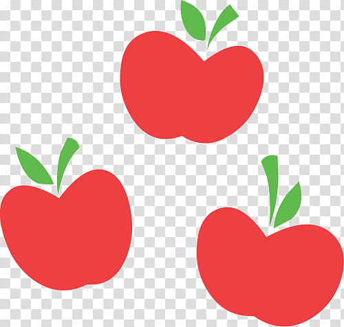 My Little Pony, three red apple fruits transparent background PNG clipart
