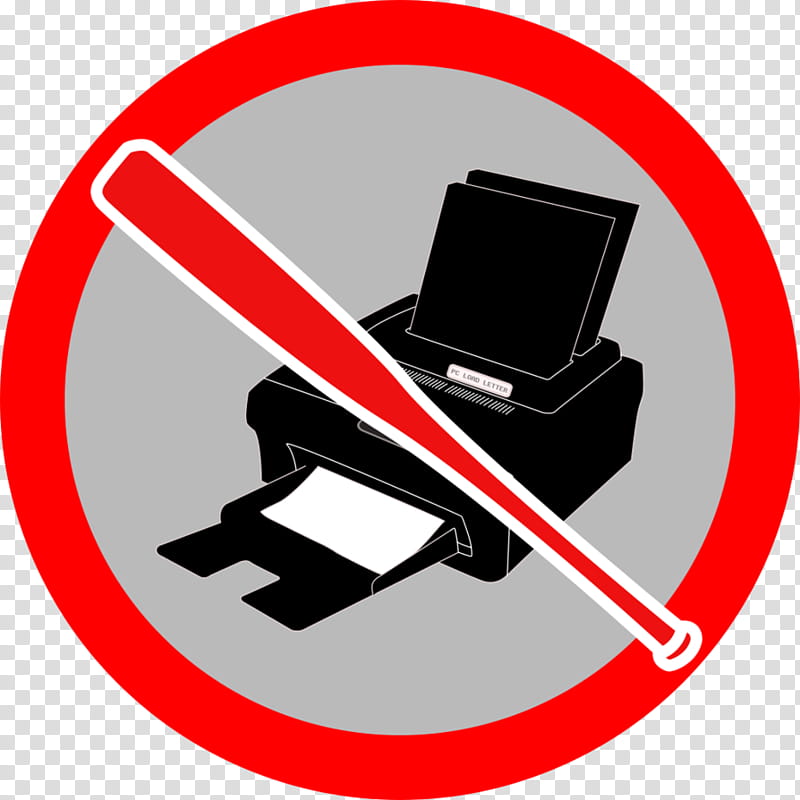 No Printers Allowed transparent background PNG clipart