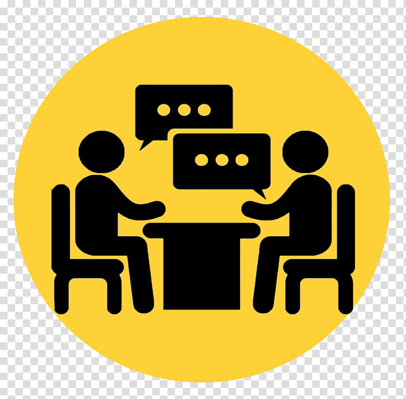 Interview Icon, Icon Design, Computer Software, Computer Program, Job Interview, Yellow, Text, Area transparent background PNG clipart
