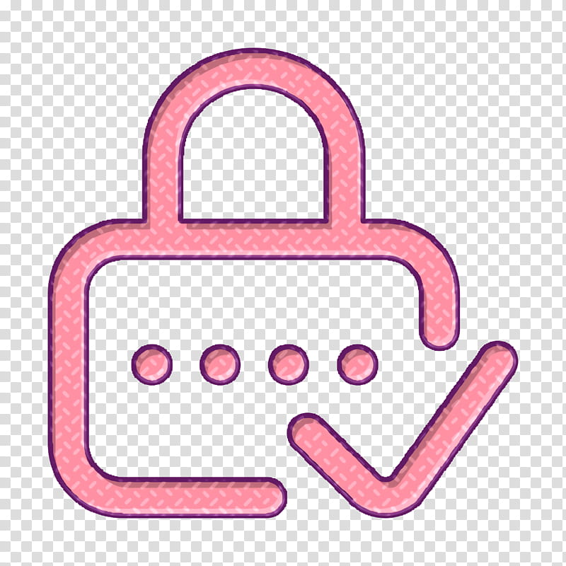Login icon Internet Security icon Password icon, Pink, Hand, Finger, Thumb transparent background PNG clipart