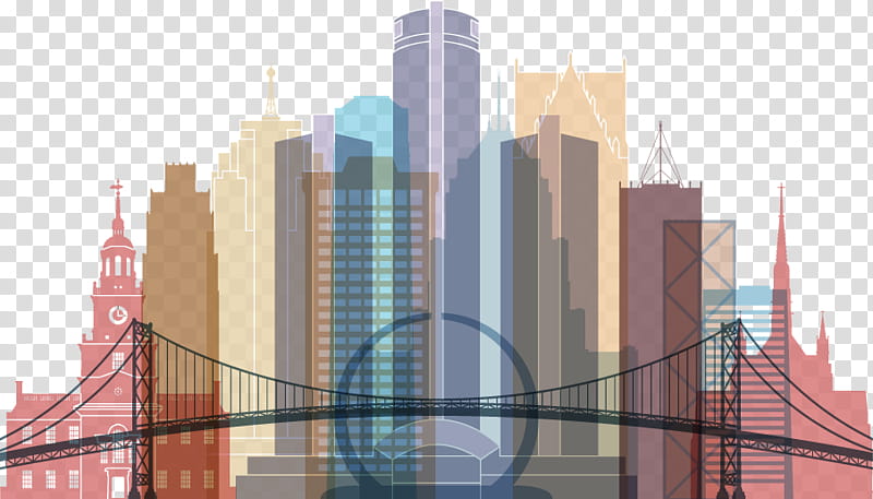 City Skyline Silhouette, Detroit, Poster, Architecture, Michigan, Metropolitan Area, Skyscraper, Cityscape transparent background PNG clipart