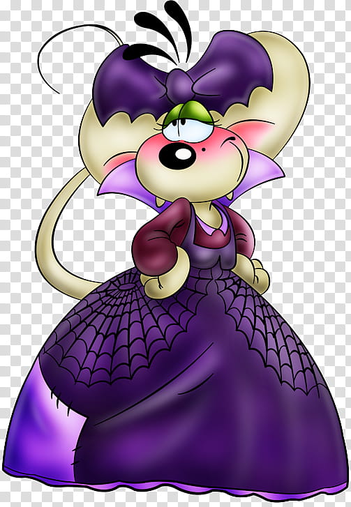 Halloween Cartoon, Diddl, Drawing, Comics, Halloween , Mouse, Violet, Purple transparent background PNG clipart