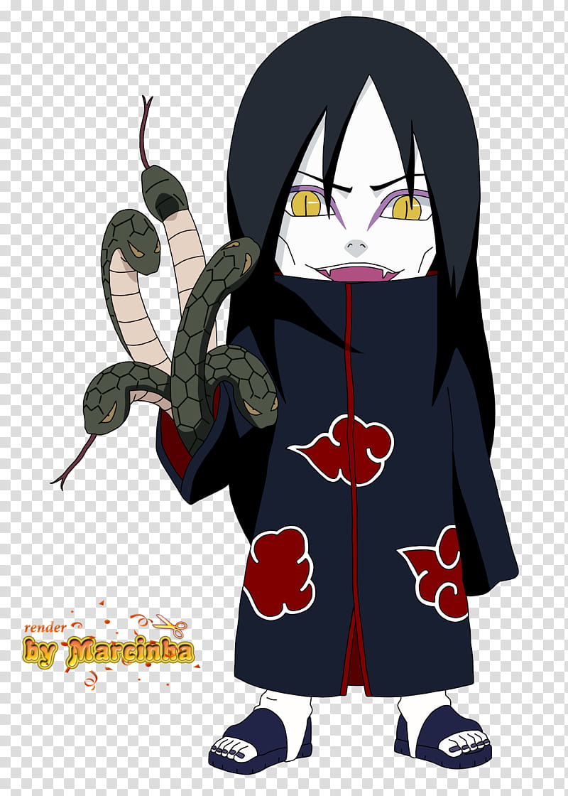 Render Chibi Orochimaru, Naruto character transparent background PNG clipart