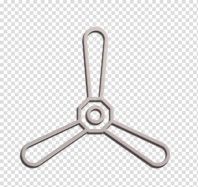 ceiling icon cold icon fan icon, House Icon, Metal, Triangle, Silver transparent background PNG clipart