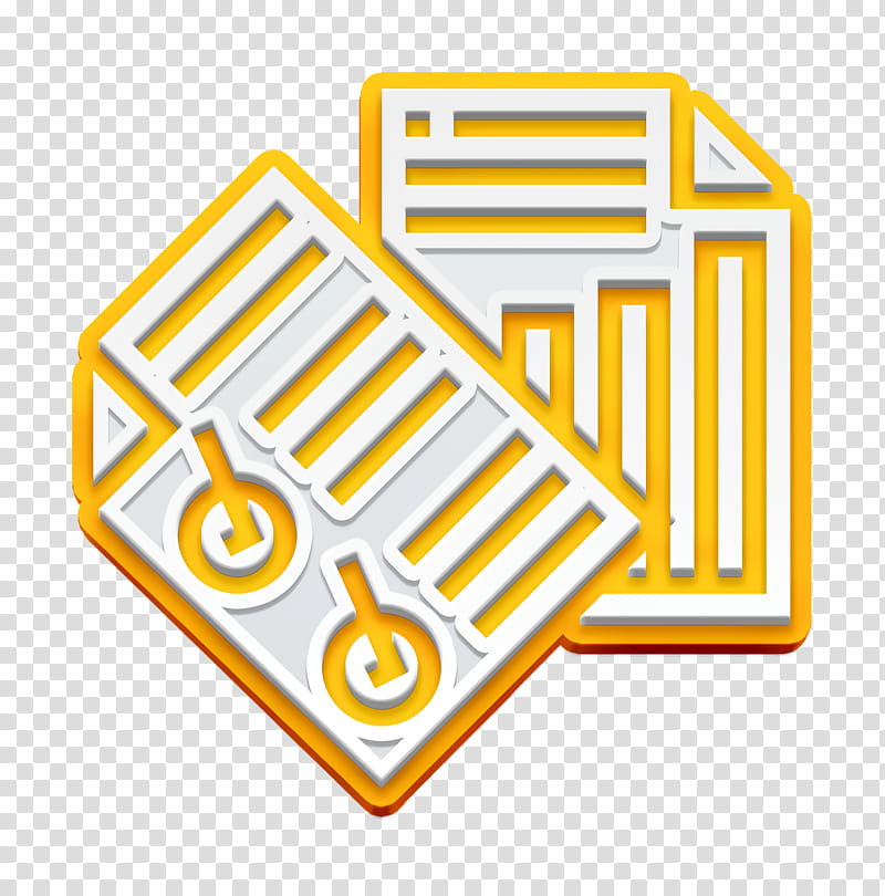 Paper icon Business Essential icon Report icon, Text, Yellow, Line, Logo, Symbol transparent background PNG clipart