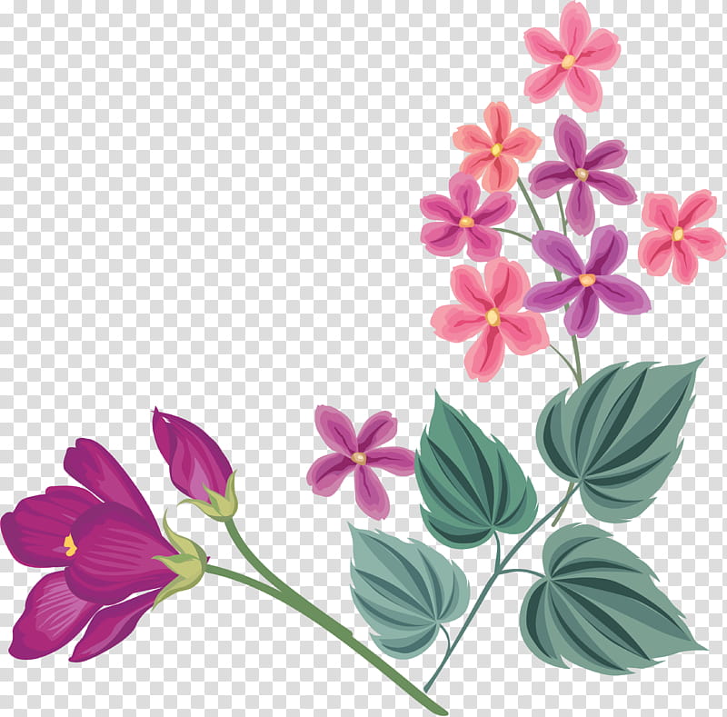 FREE, pink and purple flower artwork transparent background PNG clipart