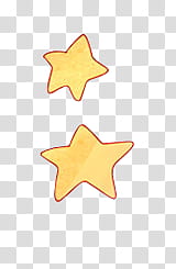 Little Stars, two yellow stars illustration transparent background PNG clipart