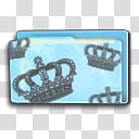 Royalty Folders, blue crown printed transparent background PNG clipart
