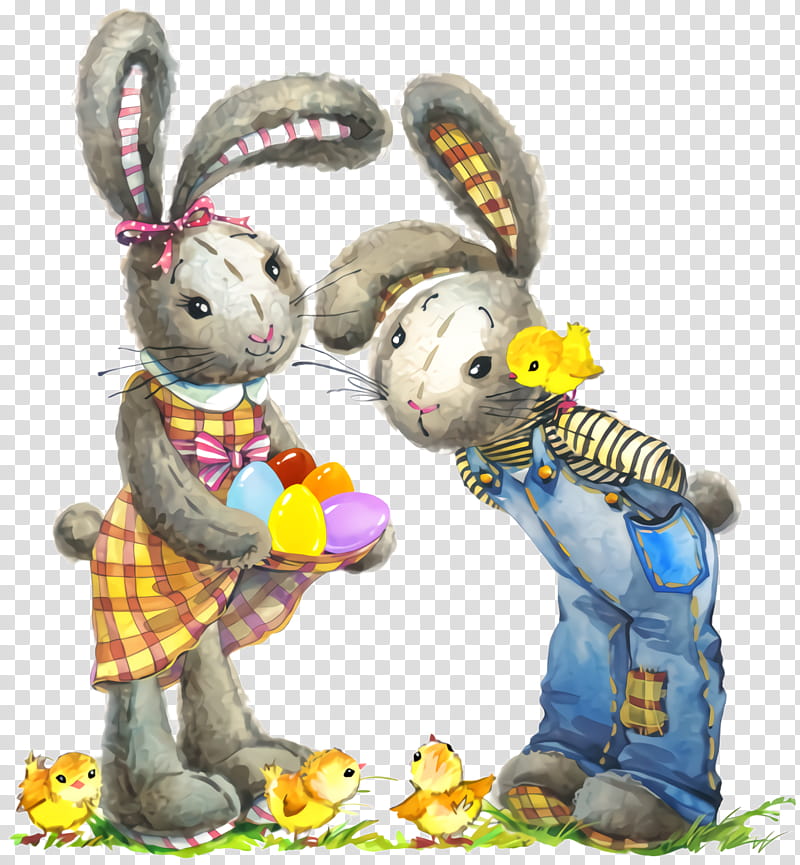Easter bunny, Animal Figure, Cartoon, Rabbits And Hares, Domestic Rabbit transparent background PNG clipart