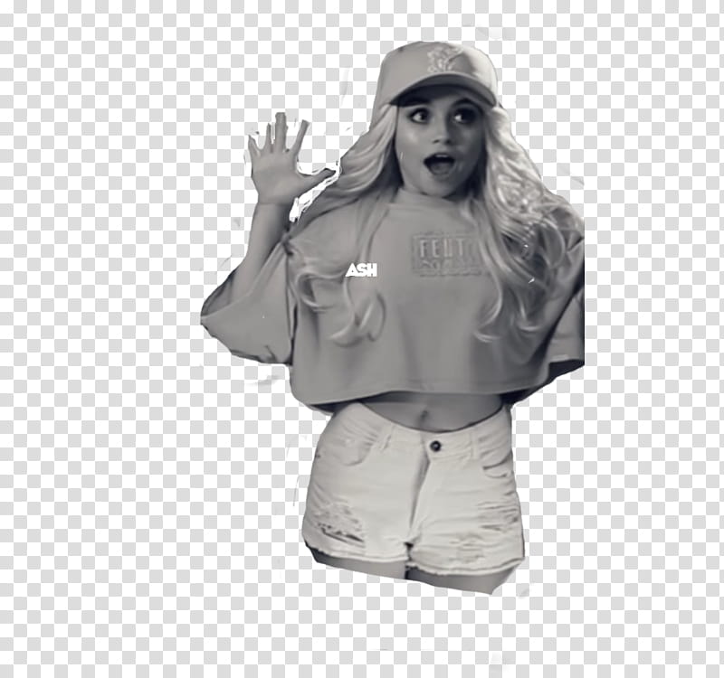 kUMARY SHANTYL, woman wearing gray crop top and white short shorts outfit transparent background PNG clipart