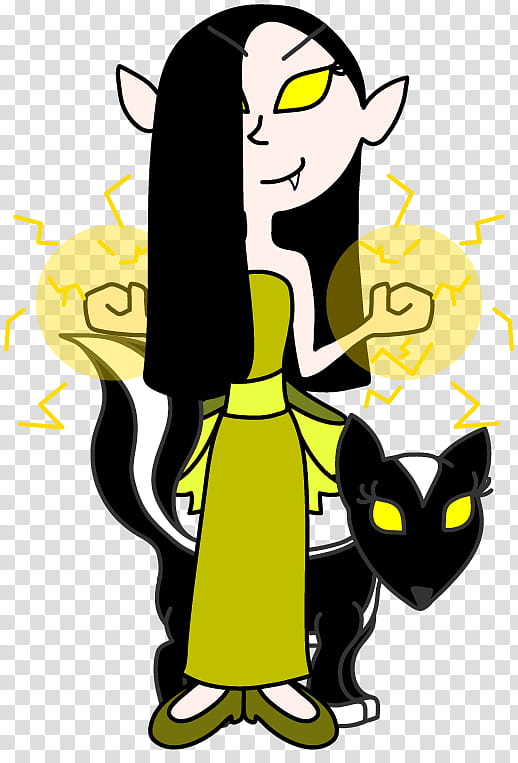 Cartoon Cat, Insect, Cartoon, Yellow, Black Hair, Long Hair, Animation, Style transparent background PNG clipart