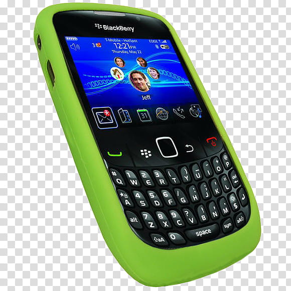 Celulares , green and black Blackberry QWERTY phone transparent background PNG clipart
