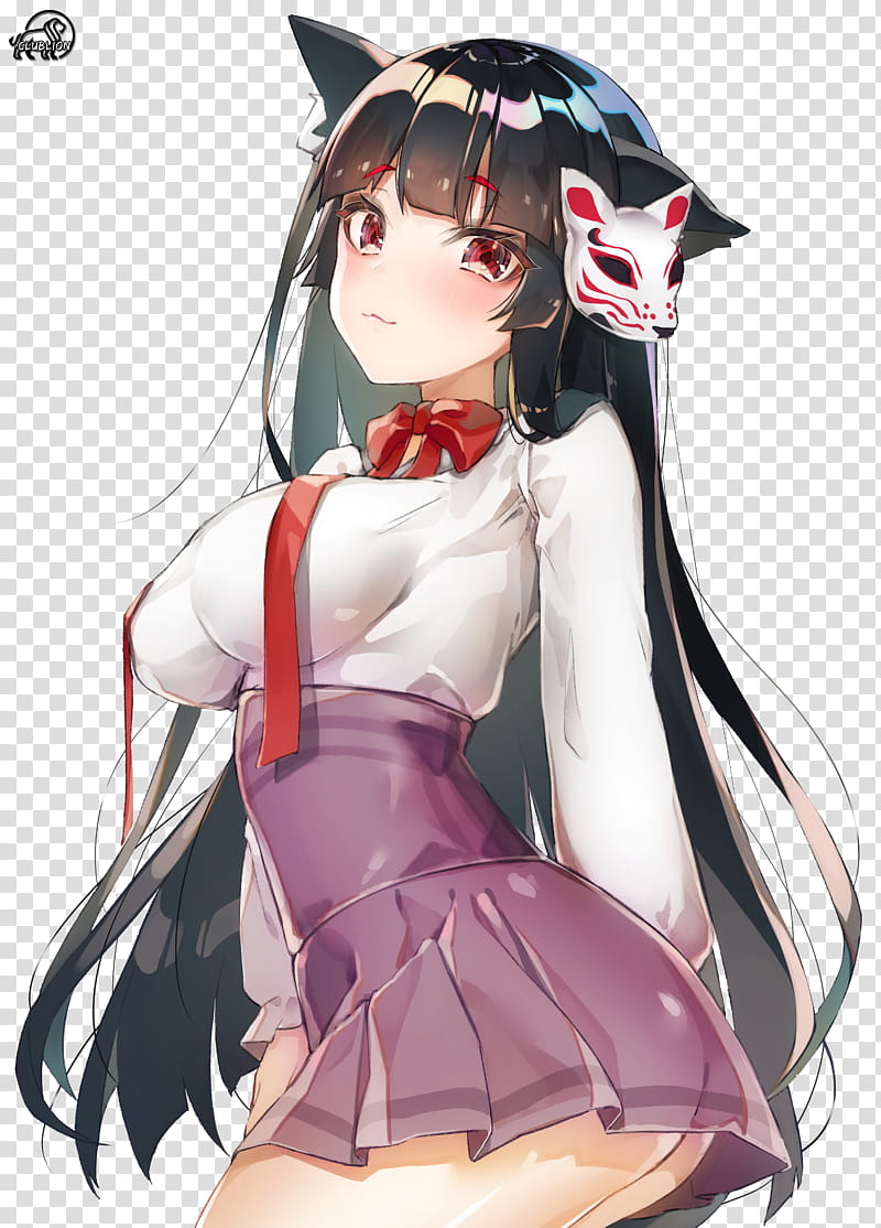 Yamashiro azur Lane Anime Render, black-haired female anime character illustration transparent background PNG clipart