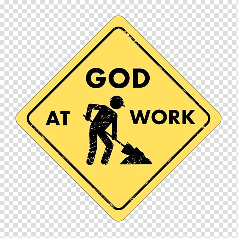 Street sign, Traffic Sign, Signage, Yellow, Hazard, Construction Worker transparent background PNG clipart