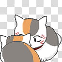 Nyanko sensei Shimeji, two white cats transparent background PNG clipart
