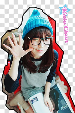 Korean Ulzzang , woman showing hand sign transparent background PNG clipart