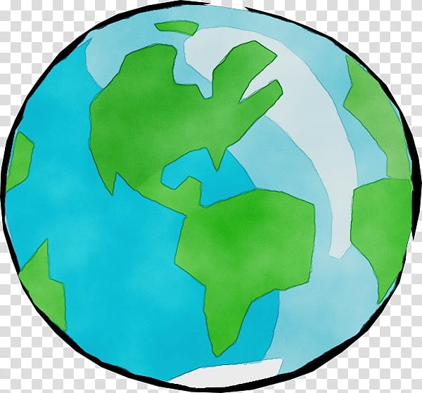Earth Cartoon Drawing, Painting, Green, World, Turquoise, Globe, Planet, Circle transparent background PNG clipart