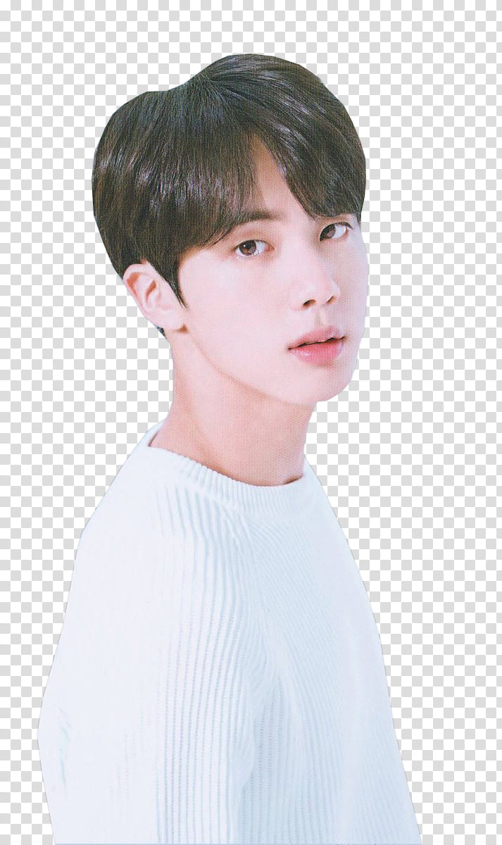 BTS JIN, man wearing white shirt, png