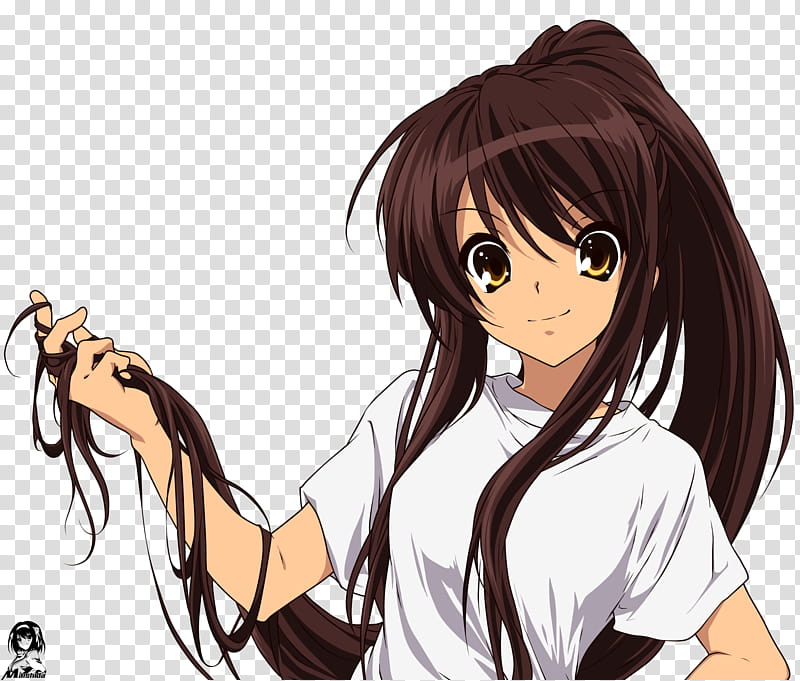 Pony Tailed Haruhi transparent background PNG clipart
