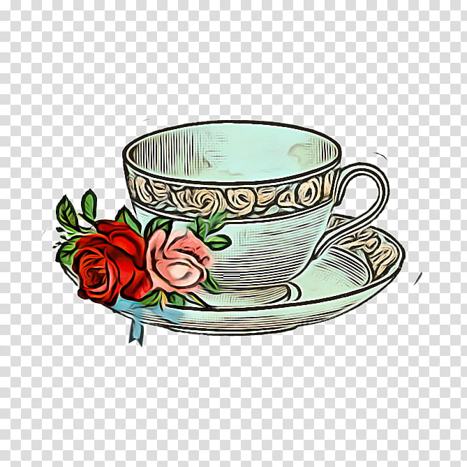 Flower, Saucer, Tea, Teacup, Coffee Cup, Teapot, Mug, Porcelain transparent background PNG clipart