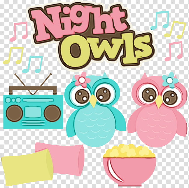 Sleep, Sleepover, Owl, Night, Pink, Cartoon transparent background PNG clipart