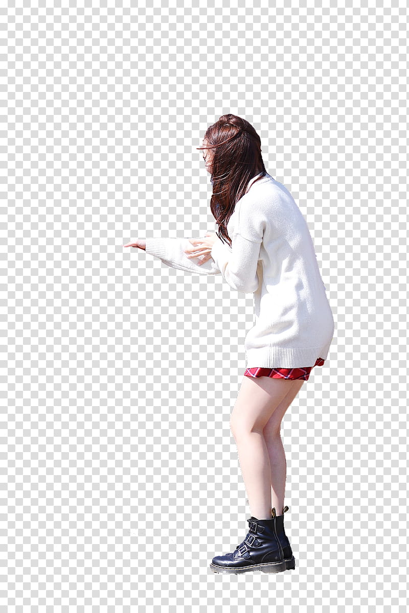 RENDER TWICE NAYEON  s, woman touching her right forearm transparent background PNG clipart