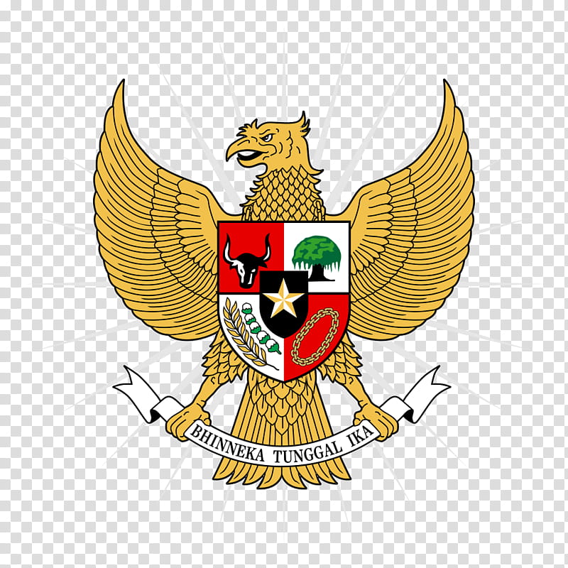 Logo Garuda Indonesia, National Emblem Of Indonesia, Symbol, Coat Of Arms, Crest, Bird Of Prey, Eagle, Shield transparent background PNG clipart
