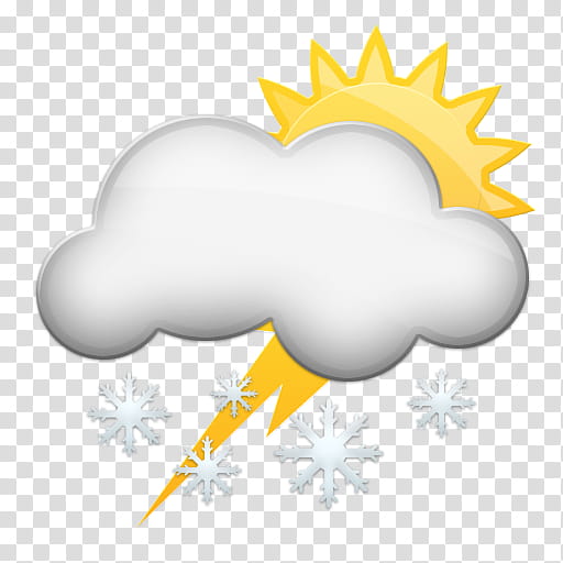 SILq Weather Icons, snow thunder sun transparent background PNG clipart