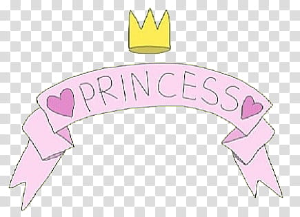 pink princess text and crown transparent background PNG clipart