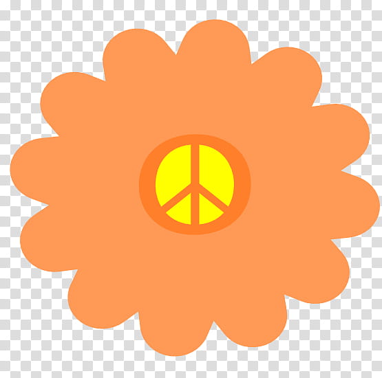 Floral Flower, Flower Power, Floral Design, Hippie, Petal, Yellow, Orange, Circle transparent background PNG clipart