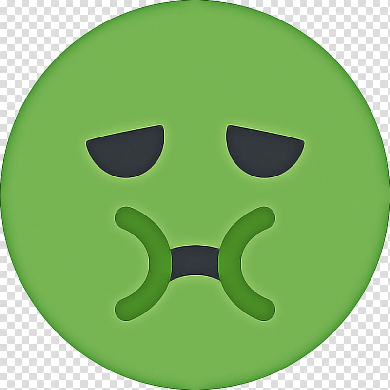 Green Smiley Face, Emoji, Emoticon, Nausea, Vomiting, Facial Expression, Meaning, Yellow transparent background PNG clipart