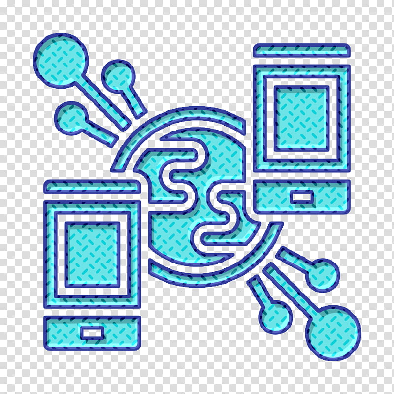 Blockchain icon Mobile application icon Network icon, Line, Technology transparent background PNG clipart