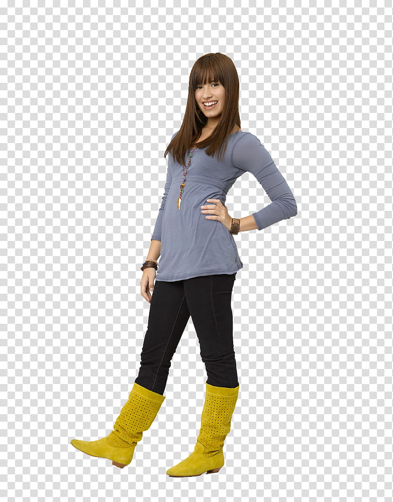 Demi in Camp Rock, woman wearing gray sweatshirt transparent background PNG clipart