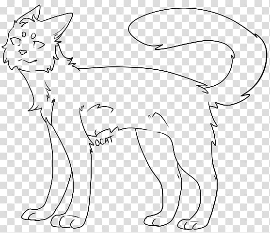 FREE Warrior Cats Linearts, black cat sketch transparent background PNG clipart