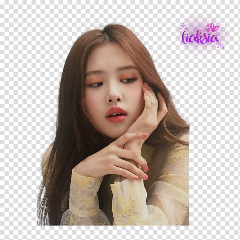 Rose from Blackpink in sheer long-sleeved shirt transparent background PNG clipart