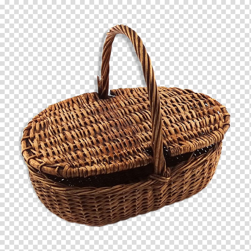 Vintage, Picnic Baskets, Wicker, Fishing Basket, Storage Basket, Food, Handbag, Lunchbox transparent background PNG clipart