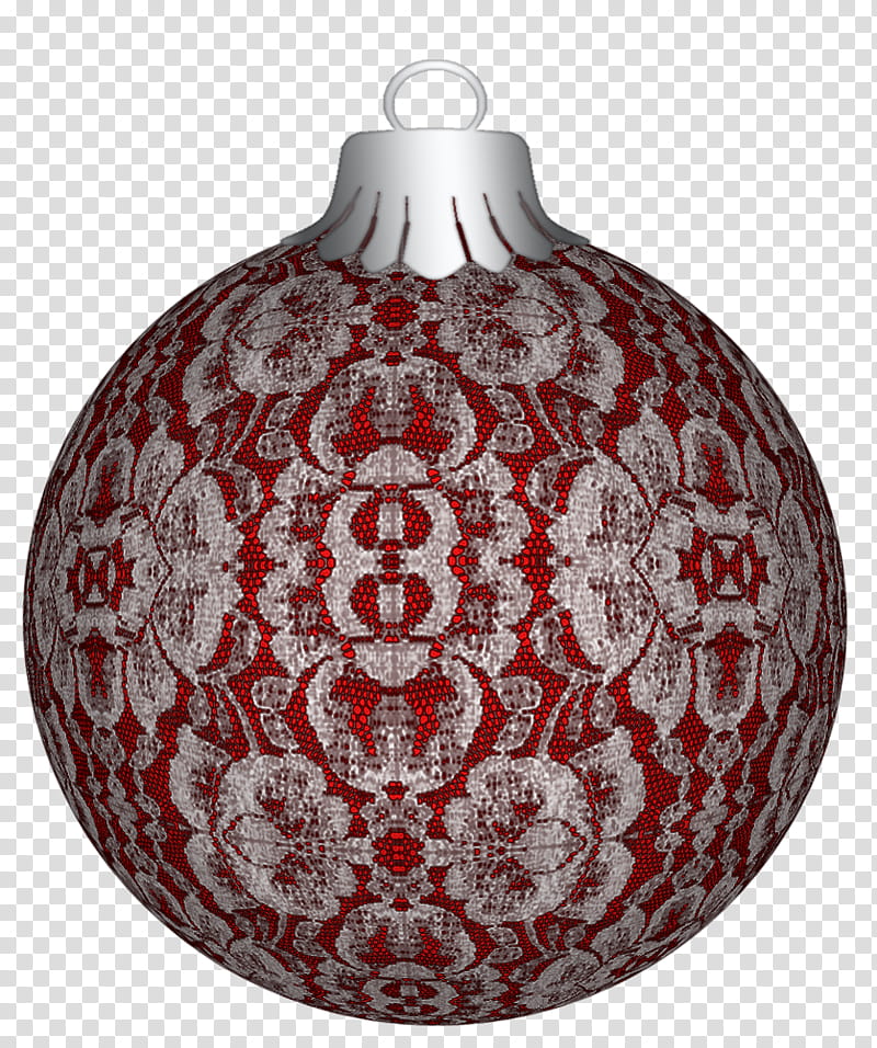 balls lace, red and gray floral bauble ball transparent background PNG clipart